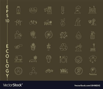 Green ecology and environment icon set in format vector image