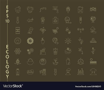 Green ecology and environment icon set in format vector image