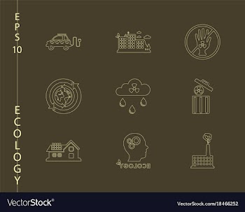 Green ecology and environment icon set in format vector image