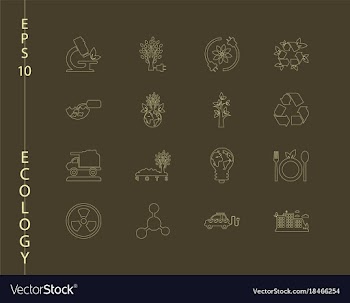 Green ecology and environment icon set in format vector image