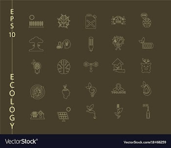 Green ecology and environment icon set in format vector image