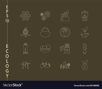 Green ecology and environment icon set in format vector image