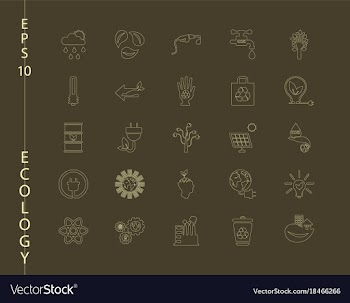 Green ecology and environment icon set in format vector image