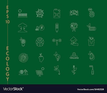 Green ecology and environment icon set in format vector image