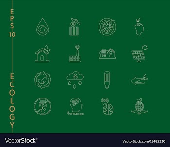 Green ecology and environment icon set in format vector image