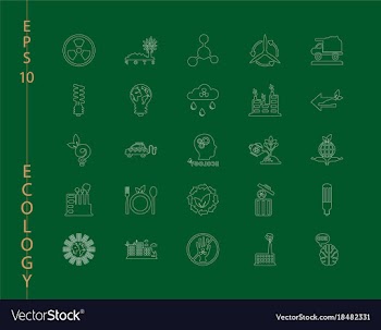 Green ecology and environment icon set in format vector image