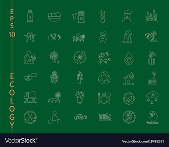 Green ecology and environment icon set in format vector image