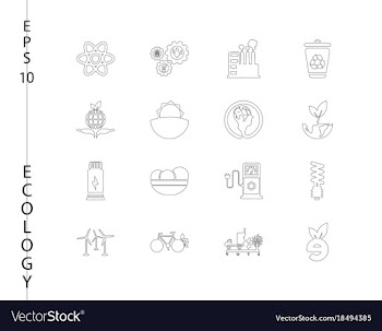 Green ecology and environment icon set in format vector image