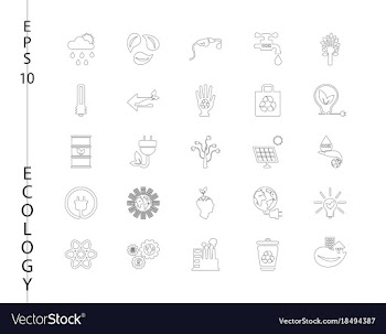 Green ecology and environment icon set in format vector image