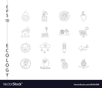 Green ecology and environment icon set in format vector image