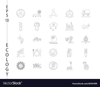 Green ecology and environment icon set in format vector image