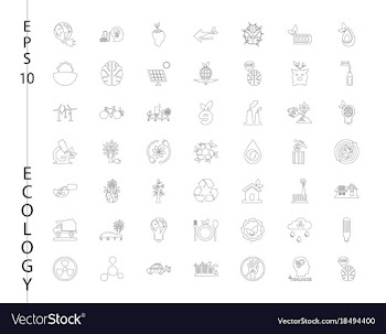 Green ecology and environment icon set in format vector image