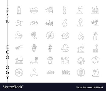 Green ecology and environment icon set in format vector image