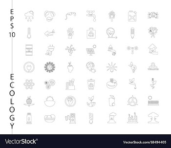 Green ecology and environment icon set in format vector image