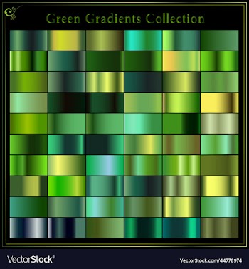 green emerald glossy gradient metal foil