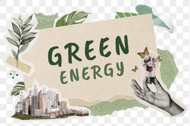 Green energy png word sticker | Free PNG - rawpixel