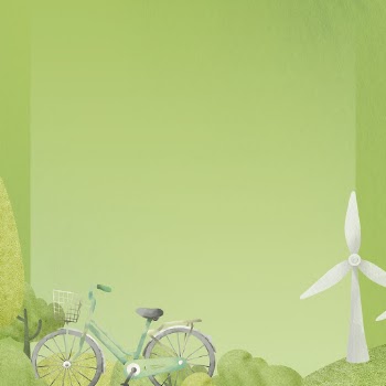 Green environmental background, watercolor border | Free PSD - rawpixel