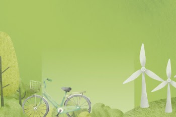 Green environmental background, watercolor border | Free PSD - rawpixel