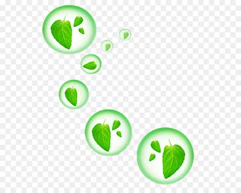 Green Environmental protection Information - Green leaves bubbles 