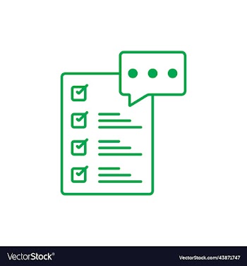 green feedback testimonial icon