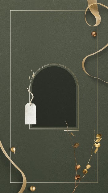 Green festive phone wallpaper, arch | Free PSD - rawpixel