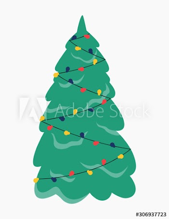 Green fir for christmas and new year celebration
