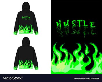 green fire on dark and cool background
