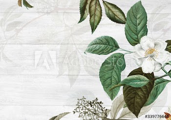 Green floral background
