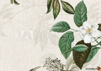 Green floral background