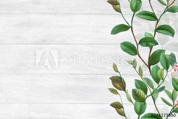 Green floral background