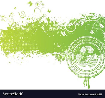 Green floral background vector image