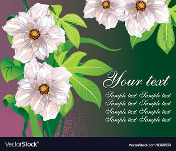 Green Floral Background with Text Space vector image