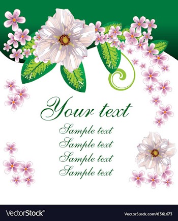 Green Floral Background with Text Space vector image