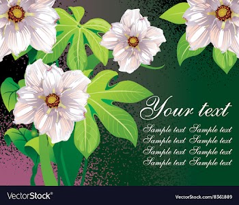 Green Floral Background with Text Space vector image