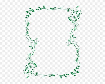Green Floral Border Png Image With Transparent Background - Floral Border Clip Art