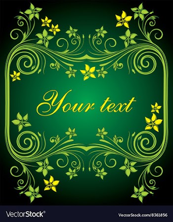 Green Floral Frame vector image
