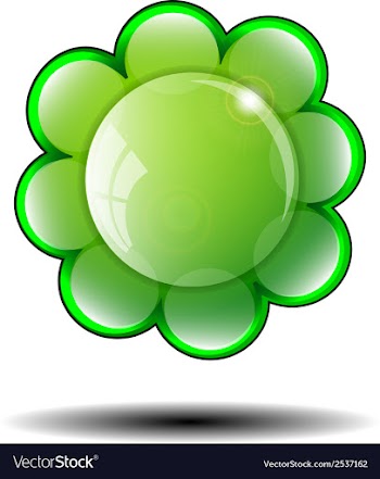 Green Flower Background vector image