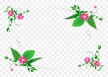 Green Flower Border Design Png - Hd Page Border Designs