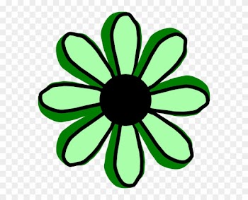 Green Flower Clip Art - Clipart Of A Yellow Flower
