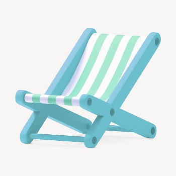 Green folding chair collage element, | Free PSD - rawpixel