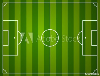 Green football field