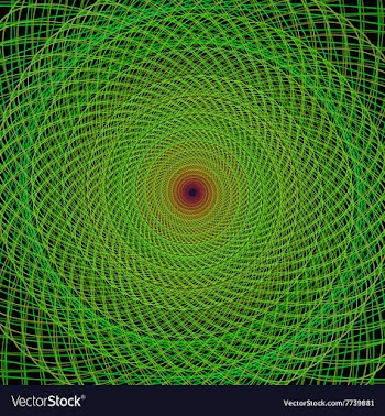 Green fractal spiral background vector image