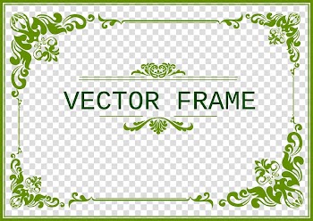 Green frame, Template Green CorelDRAW, green frame transparent background PNG clipart