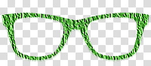 Green framed eyeglasses illustration transparent background PNG clipart