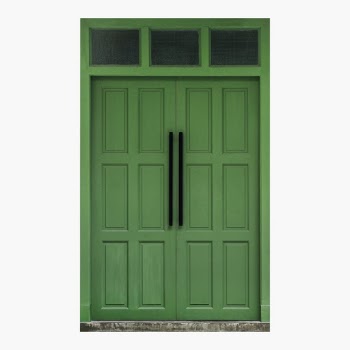 Green French door clipart, house | Free PSD - rawpixel
