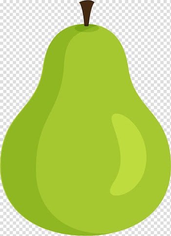 Green fruit illustration, Pear , Green cartoon pear transparent background PNG clipart