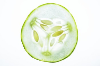 Green Fruit Sliced in Half