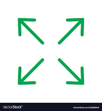 green full screen line art icon