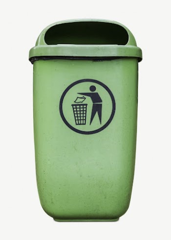Green garbage bin collage element | Free PSD - rawpixel