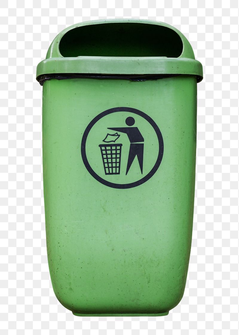 Green garbage bin png sticker, | Free PNG - rawpixel